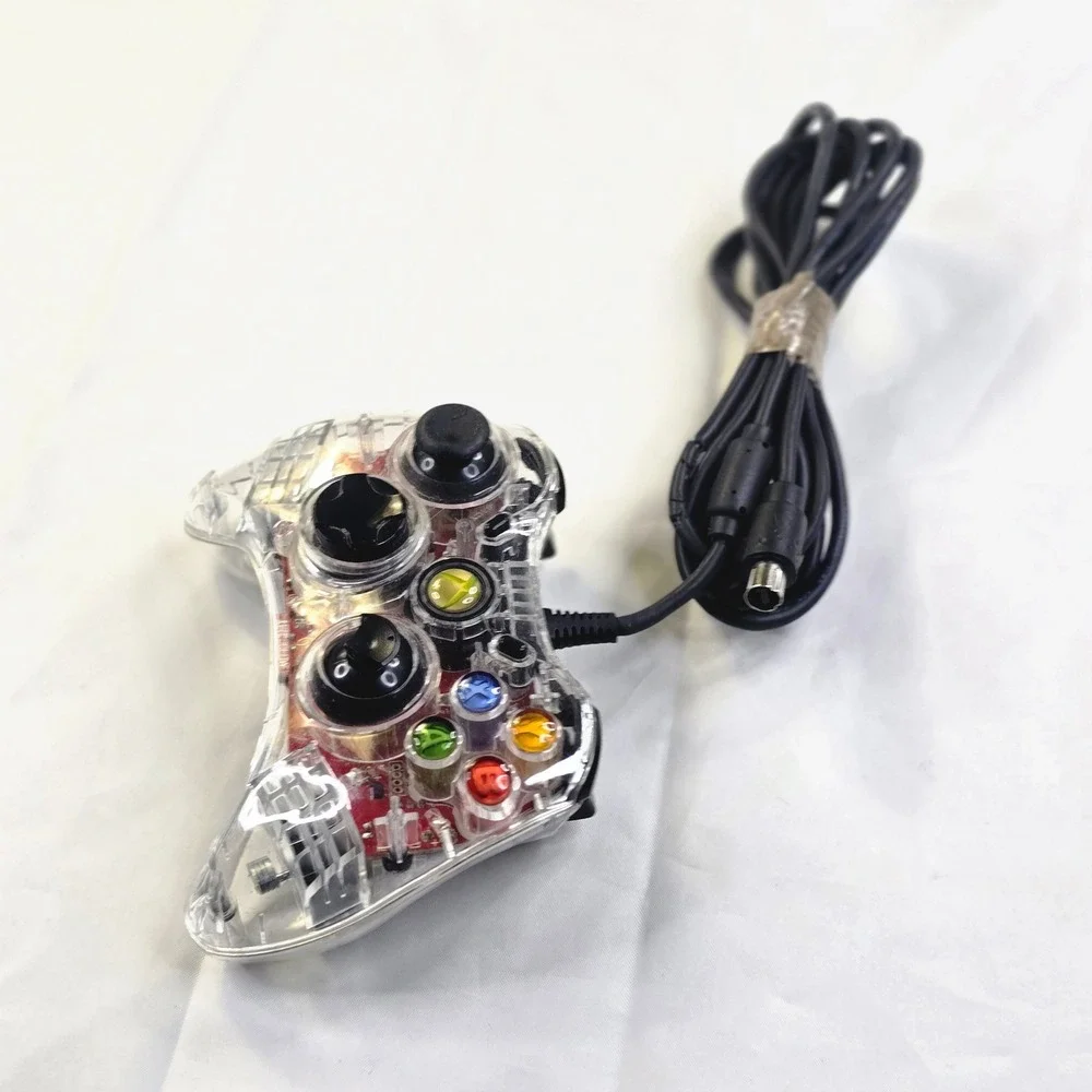 PDP Xbox 360 Afterglow Wired Controller PL-3702 Clear Red PCB Lighting